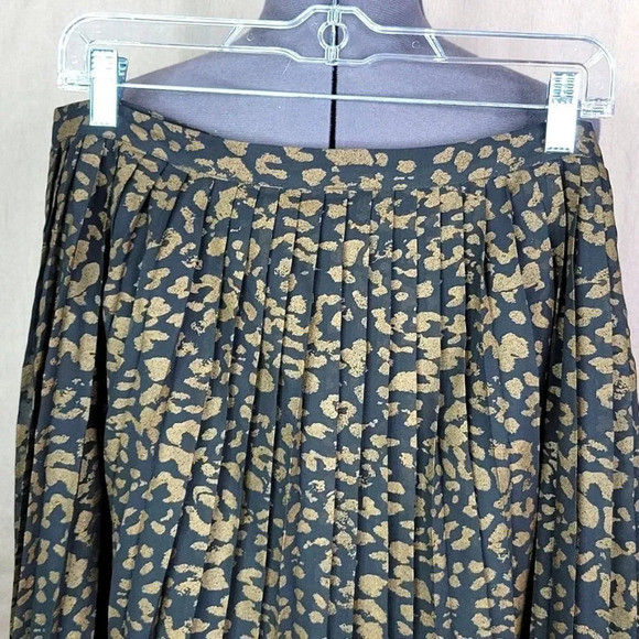 *KAARI‎ BLUE Animal Print Pleated Midi Skirt Size 14 - Picture 2 of 8